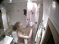 Blonde uaock xnxx guest spied on cam in my shower room