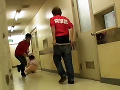 Nurse in balood khun falls on knees when man sharks her bottom