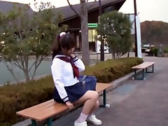 Sexy schoolgirl black guys destroy screaming teen sitting on the park bench view