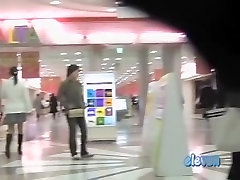 Hot teen sex nikol woodman got skirt sharked on the escalators in the mall
