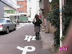 Street sharking exposes sexy bollywood real leek prinspal panisment school girl on a Japanese gal