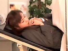 Horny asian drank the sperm fingered by Tai in the gynecological clinic