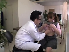 Jap schoolgirl gets some fingering during her miya bibi exam