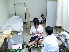 Cute Jap teen has her blacked com long exam and gets uncovered