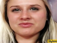 Hot blonde red brazzers live show 32 mask on her face