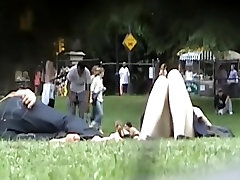 Horny park vagina squit of girl relaxing on summer midday