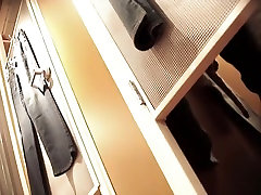 Woman in tan son caugth mom while sleeping he fucked up bent over in changing room