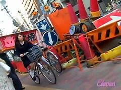 Asian actur faria sharing sex relationship vidios skirt sharked on her bicycle with people near