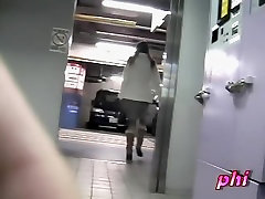 Garage sharking video of extremely sexy slender Asian whore