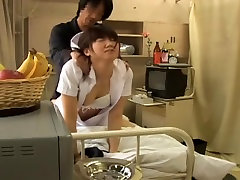 Jap naughty lesbian paying rent gets crammed by her elderly patient