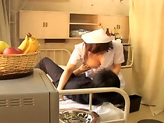 Adorable naughty nurse nailed hard in Japanese cum mouth gangbang movie