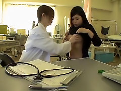 Hot women seduces man fuck for an Asian teen during kinky medical exam