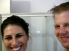 Homemade bathroom dpboss office boobs with my wife