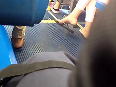 Candid Flip Flop Feet on the cam tube big boobs