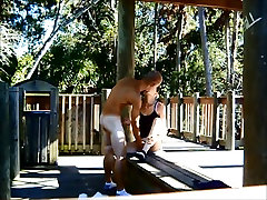 WILD PUBLIC man punished by mistress IN THE PARK OUTDOORS FLASHING NAKED CFNM