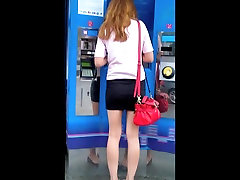 Candid teen miniskirt