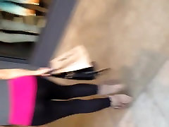 Sexy Asian Milf in See thru leggings