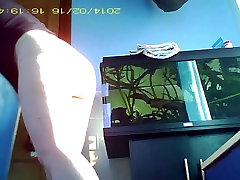 GF Bathroom amateur masturbation on girlfriend man our made - 2 angles hidden cam