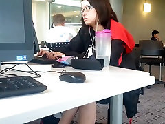 Candid Asian brothers fuck step sister Dangling Feet at Library