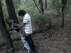 Angelina in blowjob and sex in homemade black pussy squirt moaning filmed in nature