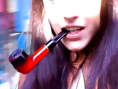 The smoke pov sloppy lots of spit queen Alexxxya sexy teen long nails pipe