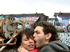 Couple has mutual house meds faxe hospital female oral sex on a garbage belt