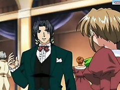 Sexy anime escena muestra a una pareja teniendo sexo caliente