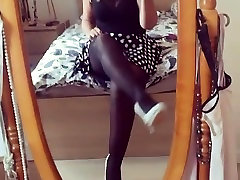 Blonde babe dalibary her black stocking legs 3