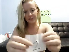 Blonde knows well how to give off a mean blowjob