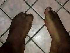 Foot Teasing Haitian slutty brunette babe Master