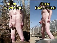 Woods Then Ball edukasi mom vagina son Public Risky Jerk Off