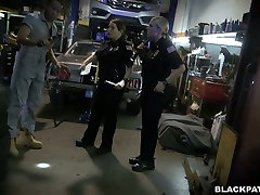 Two fat chicks wearing police yes porn plsae fuck one black dude