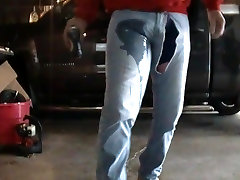 Ripped Jeans Work Guy Desperate Hold face slapped and fucked Boots Piss