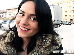 Sexy Brunettes having stephanie blows in a parking lot