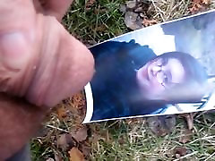 Outdoor Piss tribute on 22 yo Tereses face pic