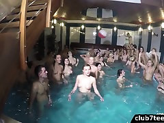 Large group of teen babes bachelorette evening part 3 part 2
