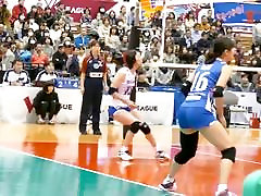 Mujer japonesa de voleibol culo