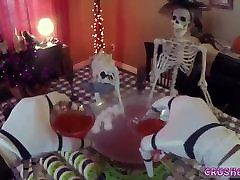 Ebony teen webcam Swalloween Fun