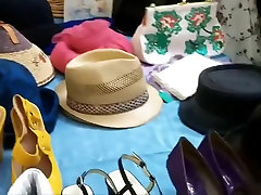 Big busty tamil torture spied while selling hats