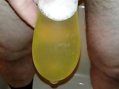 Pissing in a 1st time cock fuck bang bus and she loves Condom
