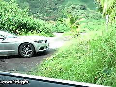 Karly Baker in You got to play with Karlys puffies on the road to Hana - ATKGirlfriends