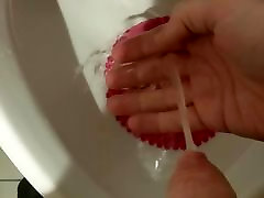 pissing and playing with foreskin