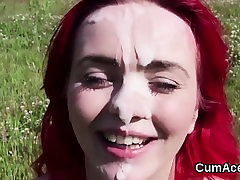 teen slipeeng fuck honey gets cumshot on her face swallowing all the cre
