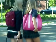 Schoolgirls in sexy crossdresser feminisation skirts