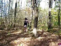 Kornelia crossdresser in the forest