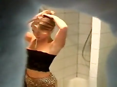 Sexy piss hair toilet showering