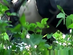 blackshemale porn catches two teens pissing in the bushes
