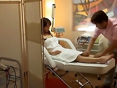 Exotic Japanese chick Ren Mizumori in hot oil massage with Gangbang, Cumshots JAV scene
