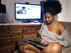 Big tit ebony amateur solo nude hidden video