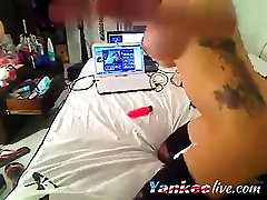 Chubby big boobs brunette toys her ass on webcam